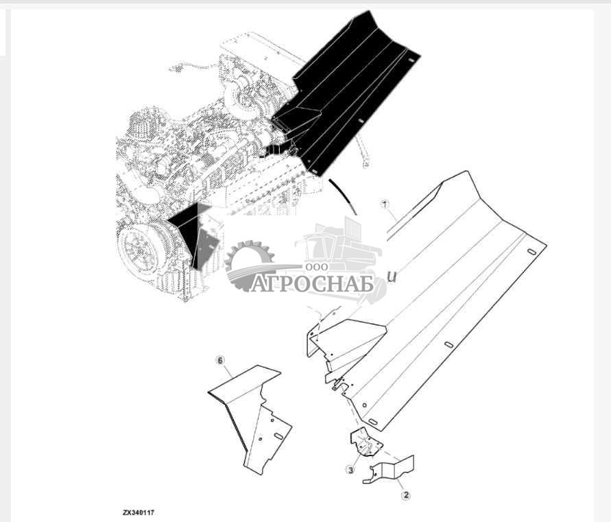 Дефлектор двигателя 